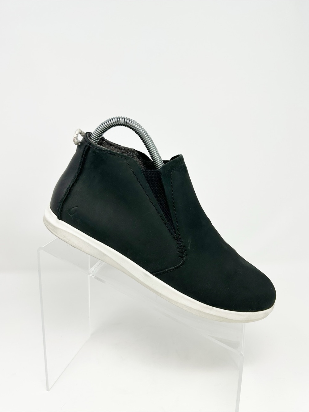 OluKai Hawai'iloa Manu Hope Sneaker Boot Black Slip-On Ankle Boots Size 7.5